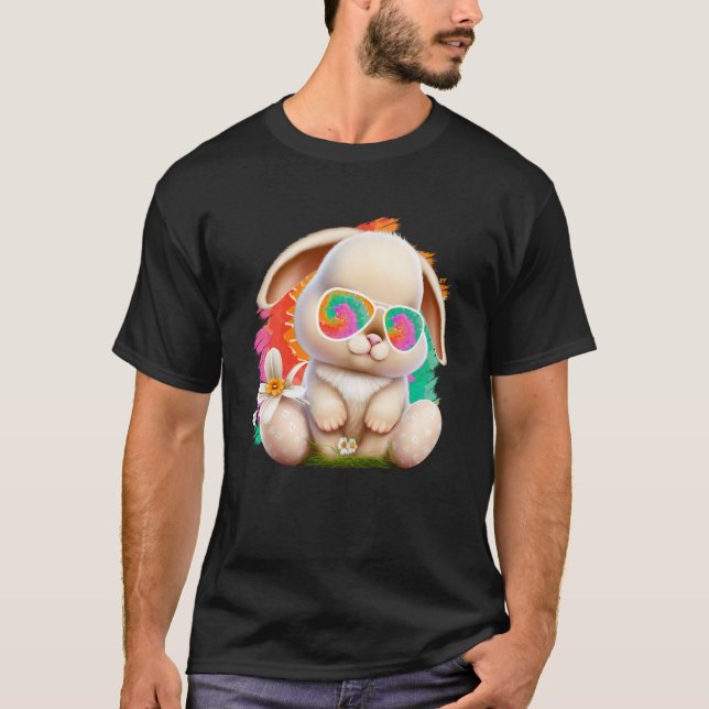 Camiseta Coelhinho de Páscoa com coelhinhos bonitos Páscoa (Frente)