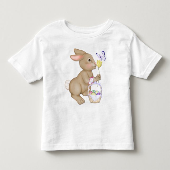 Camiseta Coelhinho de Páscoa e cesta (Frente)