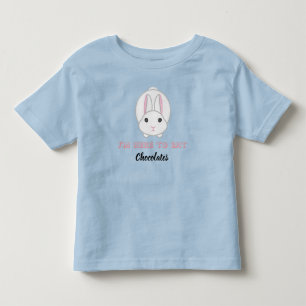 Camiseta Coelhinho de Páscoa esperando para comer chocolat