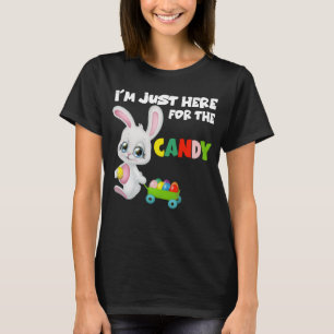 Camiseta Coelhinho de Páscoa Estou aqui para a Páscoa, Cand
