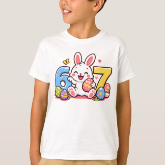 Camiseta Coelhinho de Páscoa Fofo Criança 67 Meme