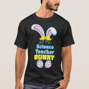 Camiseta Coelhinho de Páscoa Fofo Eu Sou o Professor de Ciê