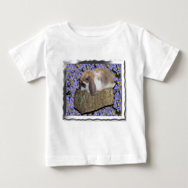 Camiseta Coelhinho do bebê adorável em Mini Bale (Frente)