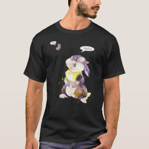 Camiseta Coelhinho Do Tromboço E Arte De Aquarela Da Borbol
