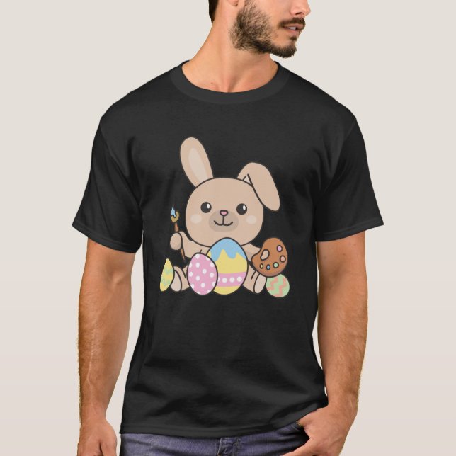 Camiseta Coelhinho Doce De felz pascoa Para Páscoa Com Pásc (Frente)