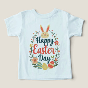 Camiseta Coelhinho e Ovos do felz pascoa