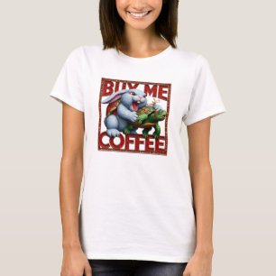 Camiseta Coelhinho e Tartaruga: Me Comprar Um Café