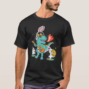 Camiseta Coelhinho Engraçado Orelha Dia da Páscoa Dinossaur