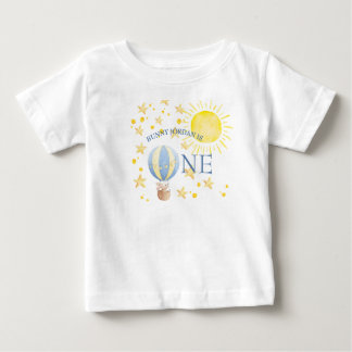 Camiseta Coelhinho Fazendo Um Ano ao Redor do Sol Meninos 1
