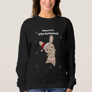Camiseta Coelhinho Feliz Natal Animais de inverno Coelhos S