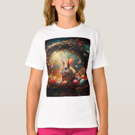 Camiseta Coelhinho felz pascoa com ovos de Páscoa
