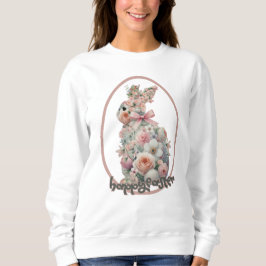 Camiseta Coelhinho Floral da Páscoa Feliz Coelhinho Floral
