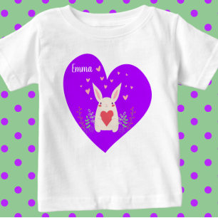 Camiseta Coelhinho Fofo com Corações