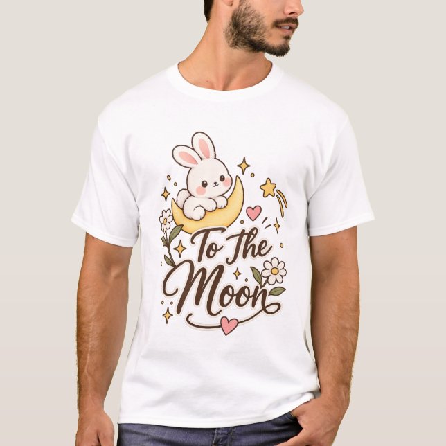 Camiseta Coelhinho Fofo Para a Lua (Frente)