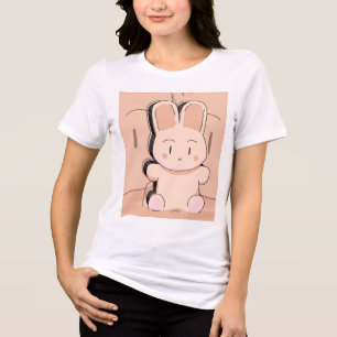 Camiseta Coelhinho Minimalista de Luxo Silencioso