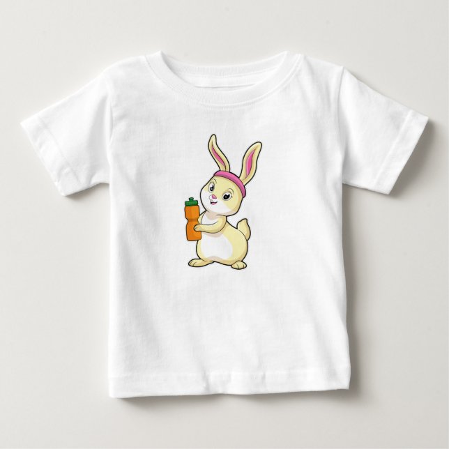 Camiseta Coelhinho na Malhação com garrafa de Bebendo (Frente)
