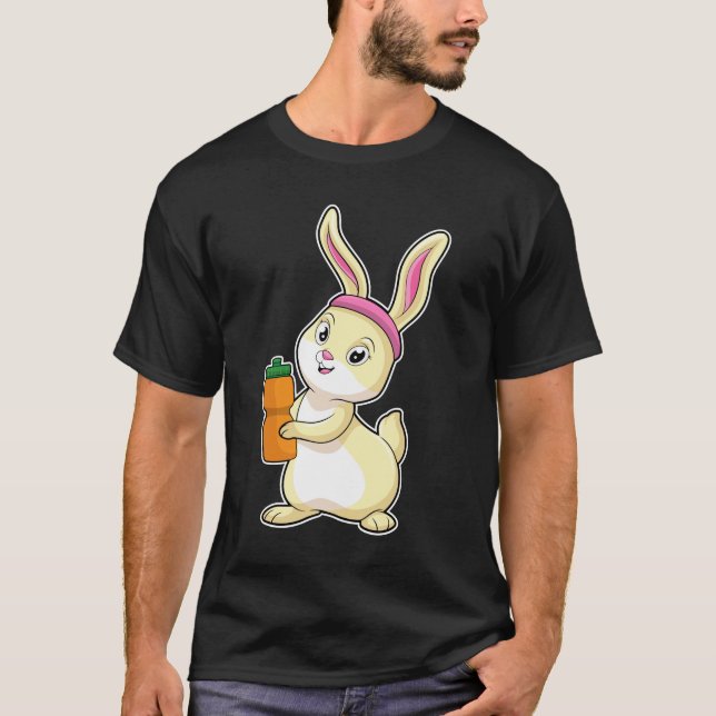Camiseta Coelhinho na Malhação com garrafa de Bebendo (Frente)