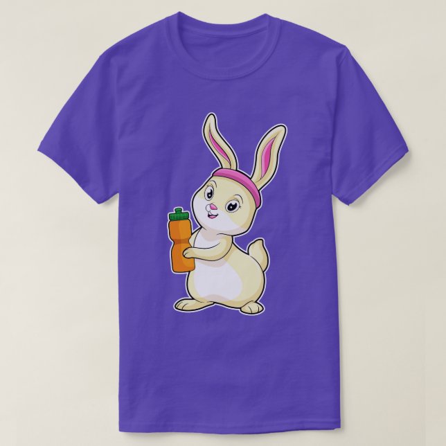 Camiseta Coelhinho na Malhação com garrafa de Bebendo (Frente do Design)
