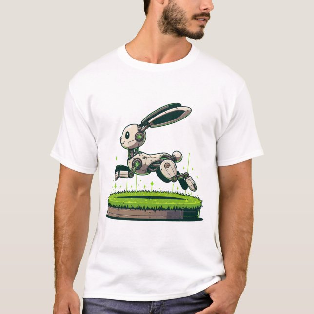 Camiseta Coelhinho robótico (Frente)