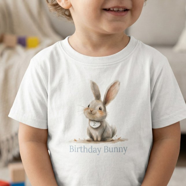 Camiseta Coelhinho Simples Fofo de Aniversário Infantil (Criador carregado)