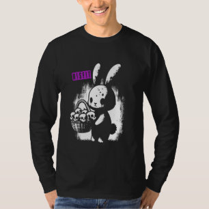 Camiseta Coelhinho Zombie Com Cesta De Caveira - Alho Bonit