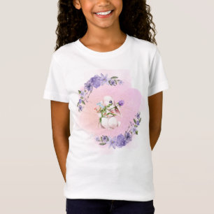 Camiseta Coelhinhos bonitos e flores