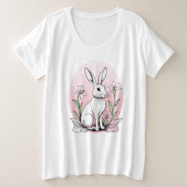 Camiseta Coelhinhos bonitos e lírios