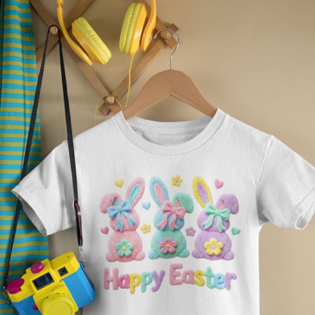 Camiseta Coelhinhos de Páscoa (Criador carregado)