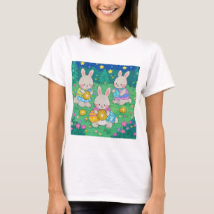Camiseta Coelhinhos de Páscoa com Ovos de Páscoa
