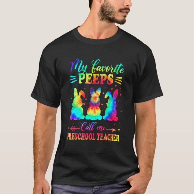 Camiseta Coelhinhos Favoritos Me Chamam De Professor De Pré (Frente)