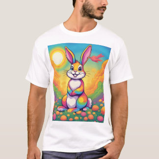 Camiseta Coelho Arco-íris