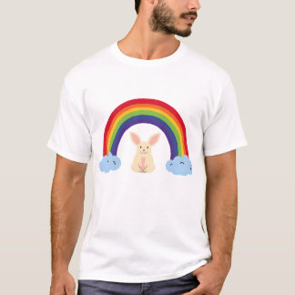 Camiseta Coelho arco-íris