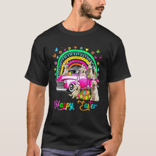 Camiseta Coelho Arco-Íris Feliz Páscoa Labrador Retriever E