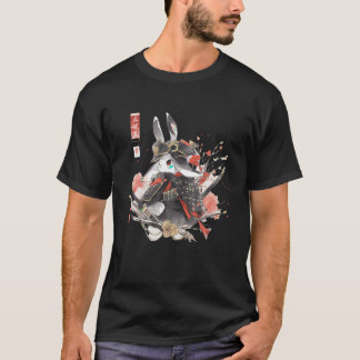 Camiseta Coelho Arte Japonês Ninja Ukiyo e Anime Estilo Sam