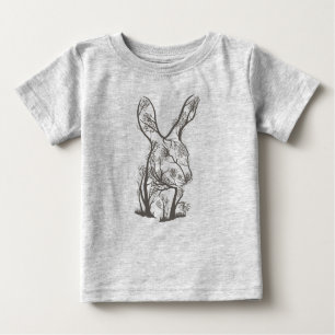 Camiseta Coelho Artístico Natureza Animal Bunny Tree