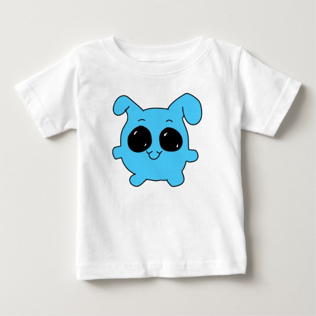 Camiseta Coelho Azul Kawaii (Frente)