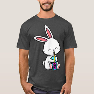 Camiseta Coelho Boba Tea Bubble Tea Kawaii Tema Cute Rabbi