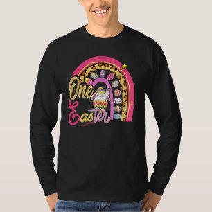 Camiseta Coelho Bonito Coelho Leopardo Rainbow Girl Happy E