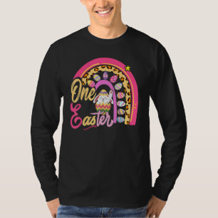 Camiseta Coelho Bonito Coelho Leopardo Rainbow Girl Happy E