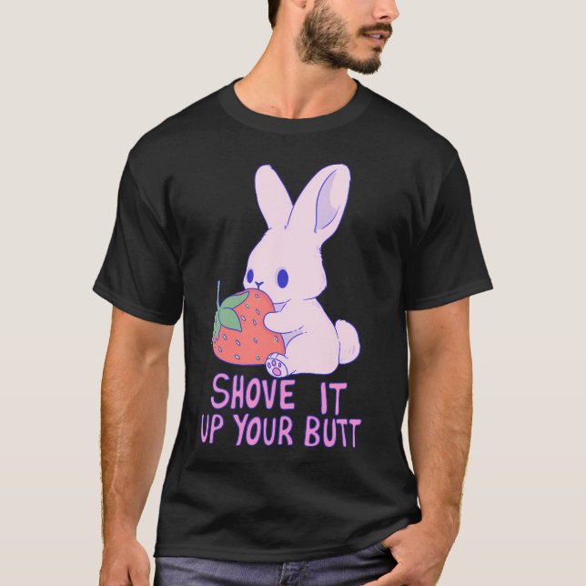 Camiseta Coelho Bonito Com Atitude - Sass De Morango (Frente)