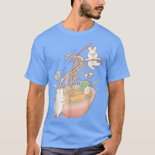 Camiseta Coelho Bonito Ramen Noodle Anime Kawaii A