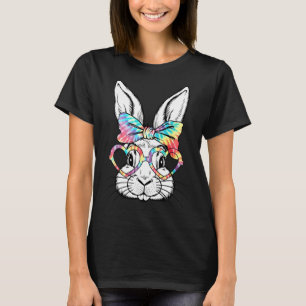 Camiseta Coelho Bonito Rosto Cara Tie Dye Gles Garota Feliz