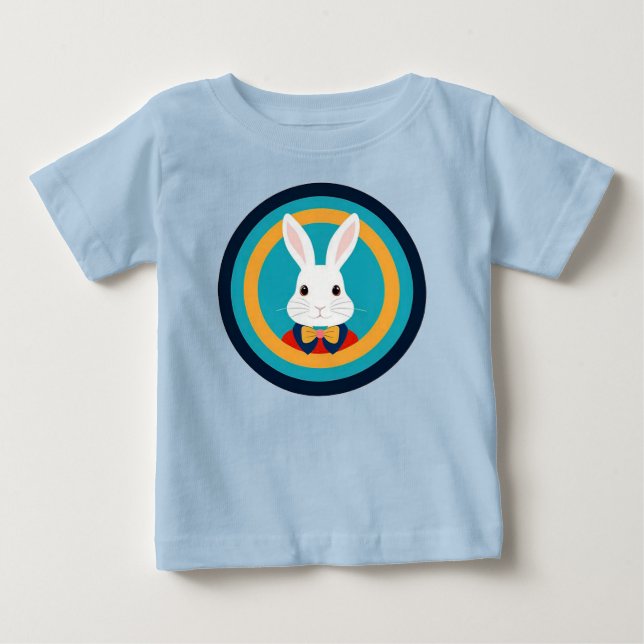 Camiseta Coelho Branco Fofo (Frente)