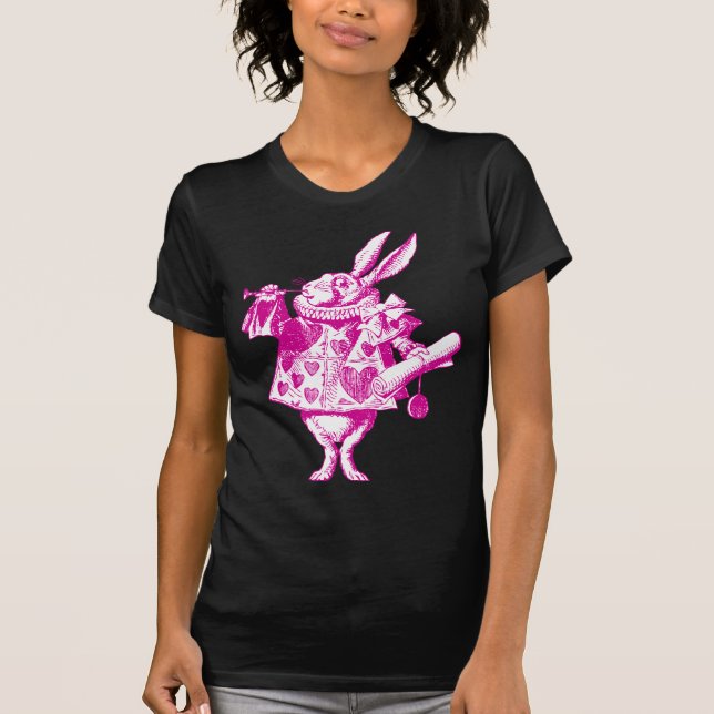 Camiseta Coelho Branco Herald Incluso Rosa (Frente)