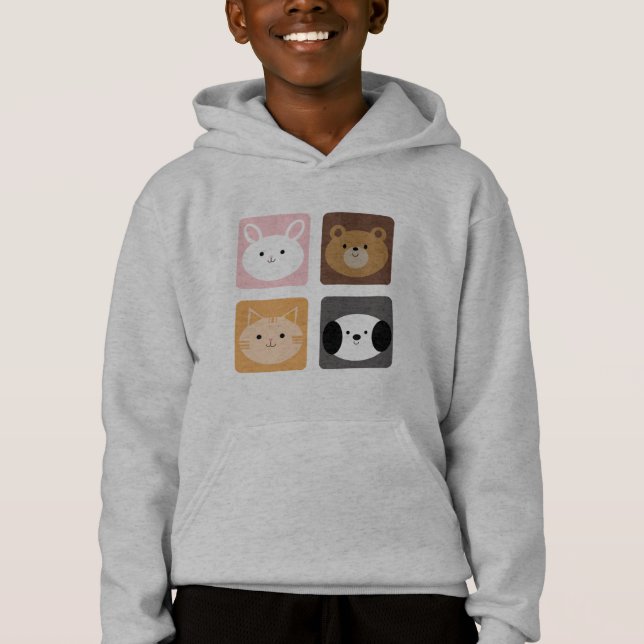 Camiseta Coelho, Cão, Gato e Urso (Frente)