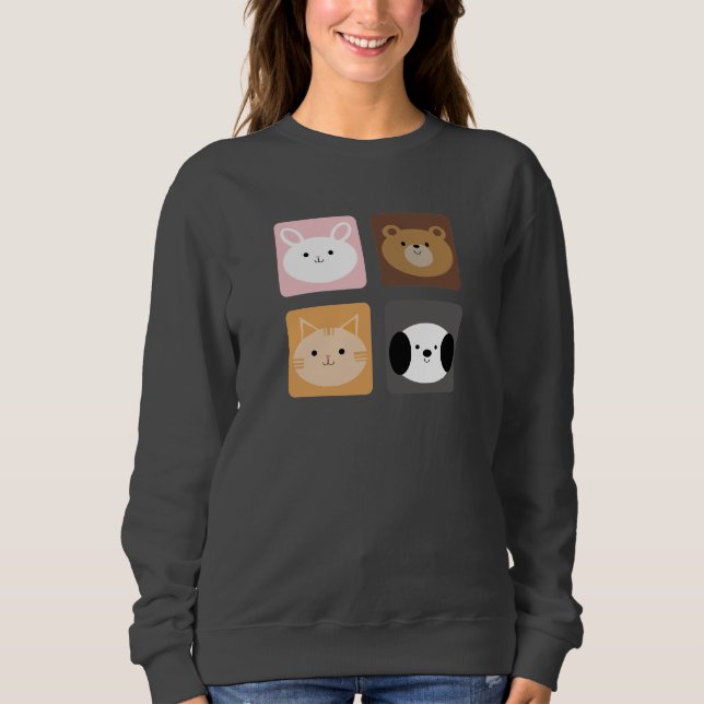 Camiseta Coelho, Cão, Gato e Urso (Frente)
