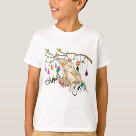 Camiseta Coelho Celebra o Dia de Páscoa
