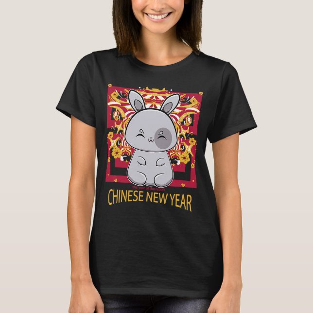 Camiseta Coelho Chinês de Ano Novo 1 (Frente)