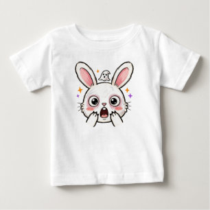 Camiseta Coelho Chocado no Dia das Bruxas com Rosto de Fant