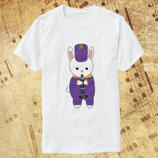 Camiseta Coelho Clarinet Banda Marcha Amarelo Roxo
